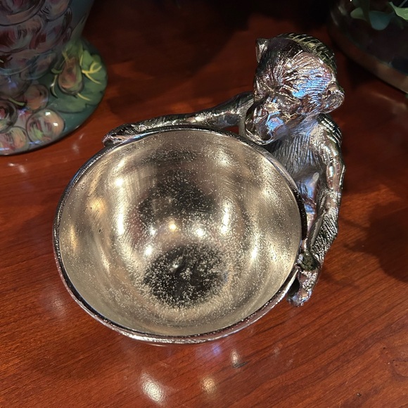 NWOT Silver Monkey Decorative Bowl - Made in India - Picture 11 of 13